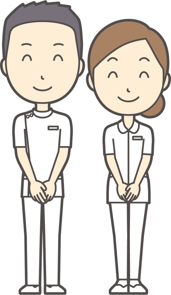 笑顔のスタッフイラスト